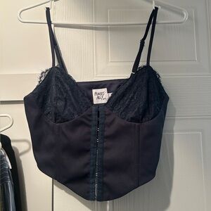 Princess Polly Palisade Corset Top Navy